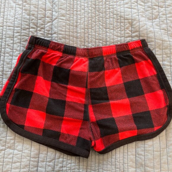 Aeropostale lumberjack red sleep soft fuzzy sleep short (women's SMALL) - Picture 2 of 6